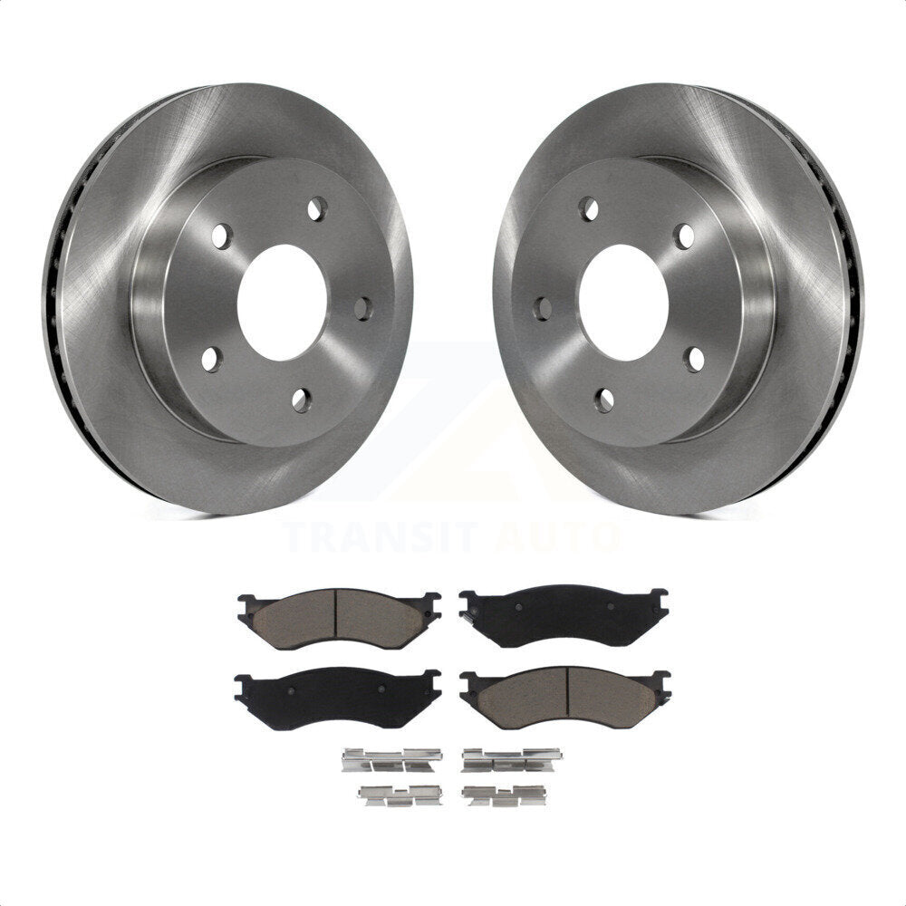 [Avant] Kit de Disque et plaquette (céramique) de frein pour 2000-2001 Dodge Ram 1500 RWD K8C-100091 par Transit Auto