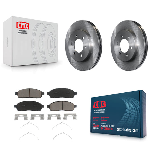 [Avant] Kit de Disque et plaquette (céramique) de frein pour Ford F-150 Lincoln Mark LT avec 6 Lug Wheels 4WD K8C-100095