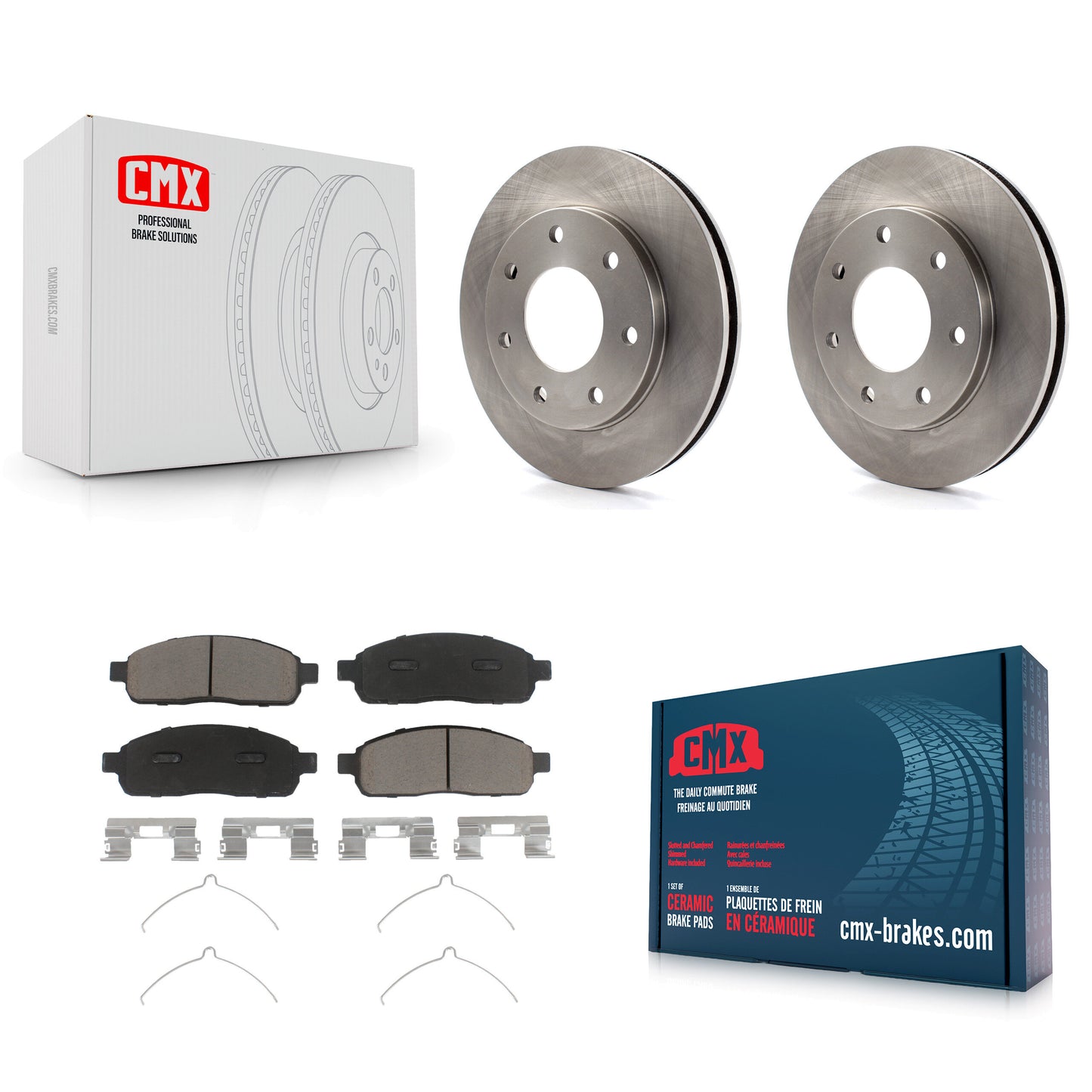 [Avant] Kit de Disque et plaquette (céramique) de frein pour 2004 Ford F-150 4WD avec 7 Lug Wheels 11th Digit Of Vin Is C K8C-100097