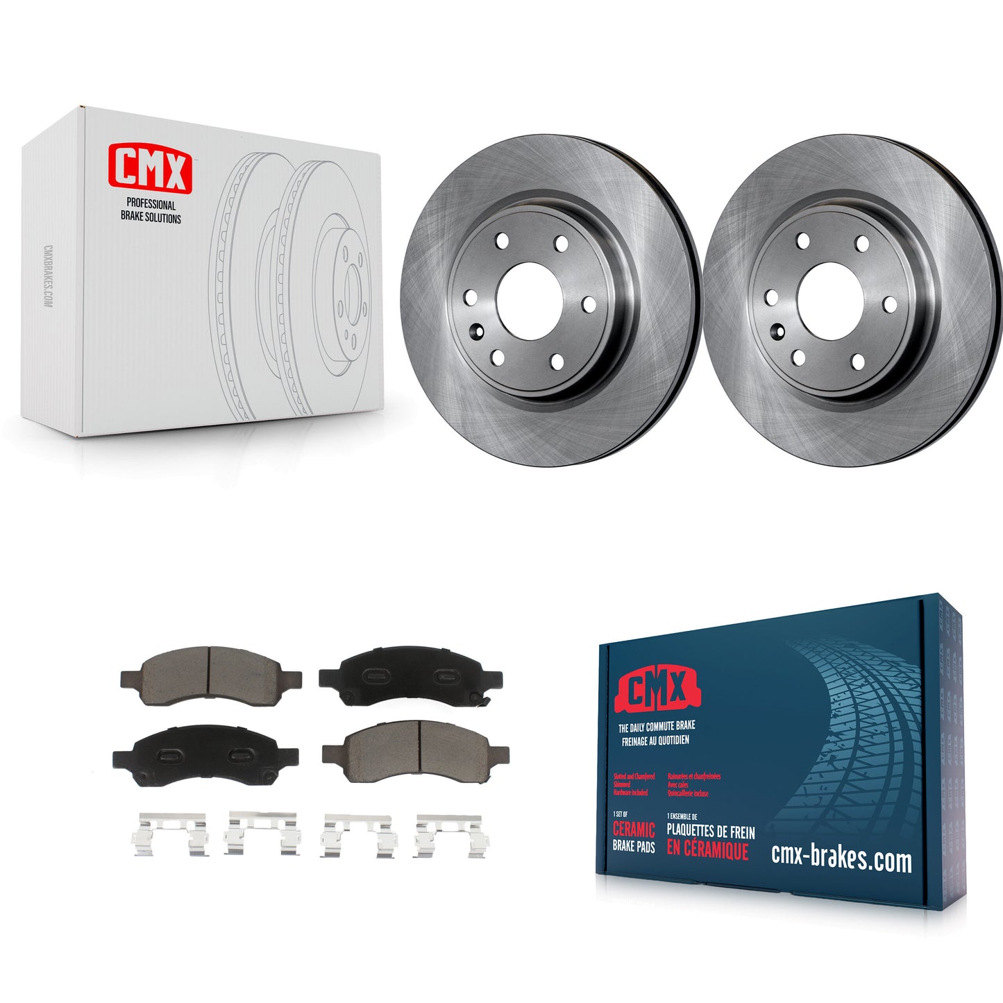 [Avant] Kit de Disque et plaquette (céramique) de frein pour Chevrolet Traverse GMC Acadia Buick Enclave Saturn Outlook Limited K8C-100106
