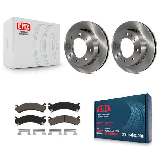 [Avant] Kit de Disque et plaquette (céramique) de frein pour Chevrolet Silverado 2500 HD GMC Express 3500 Sierra Cadillac DeVille Savana Hummer H2 Classic 1500 Suburban Yukon XL Avalanche K8C-100135