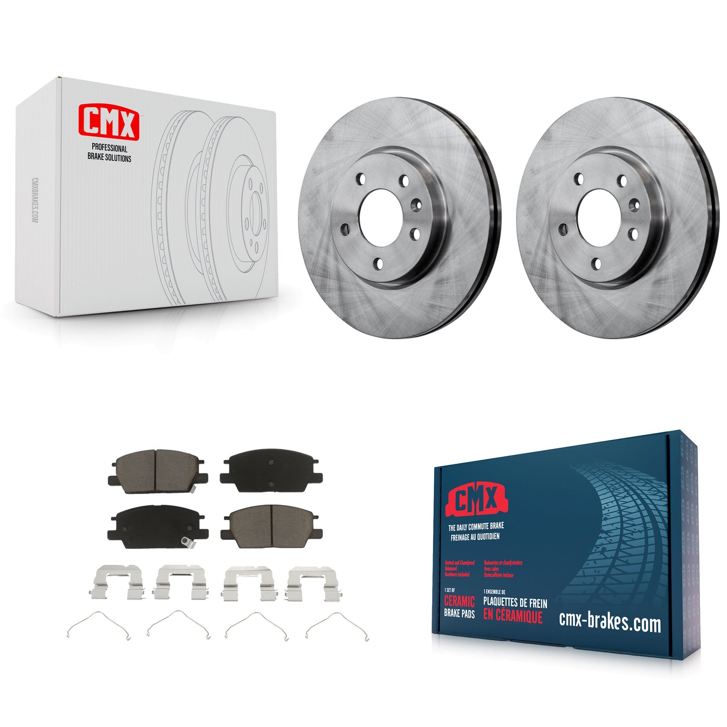 [Avant] Kit de Disque et plaquette (céramique) de frein pour Chevrolet Equinox Malibu GMC Terrain Buick LaCrosse Regal Sportback TourX K8C-100147