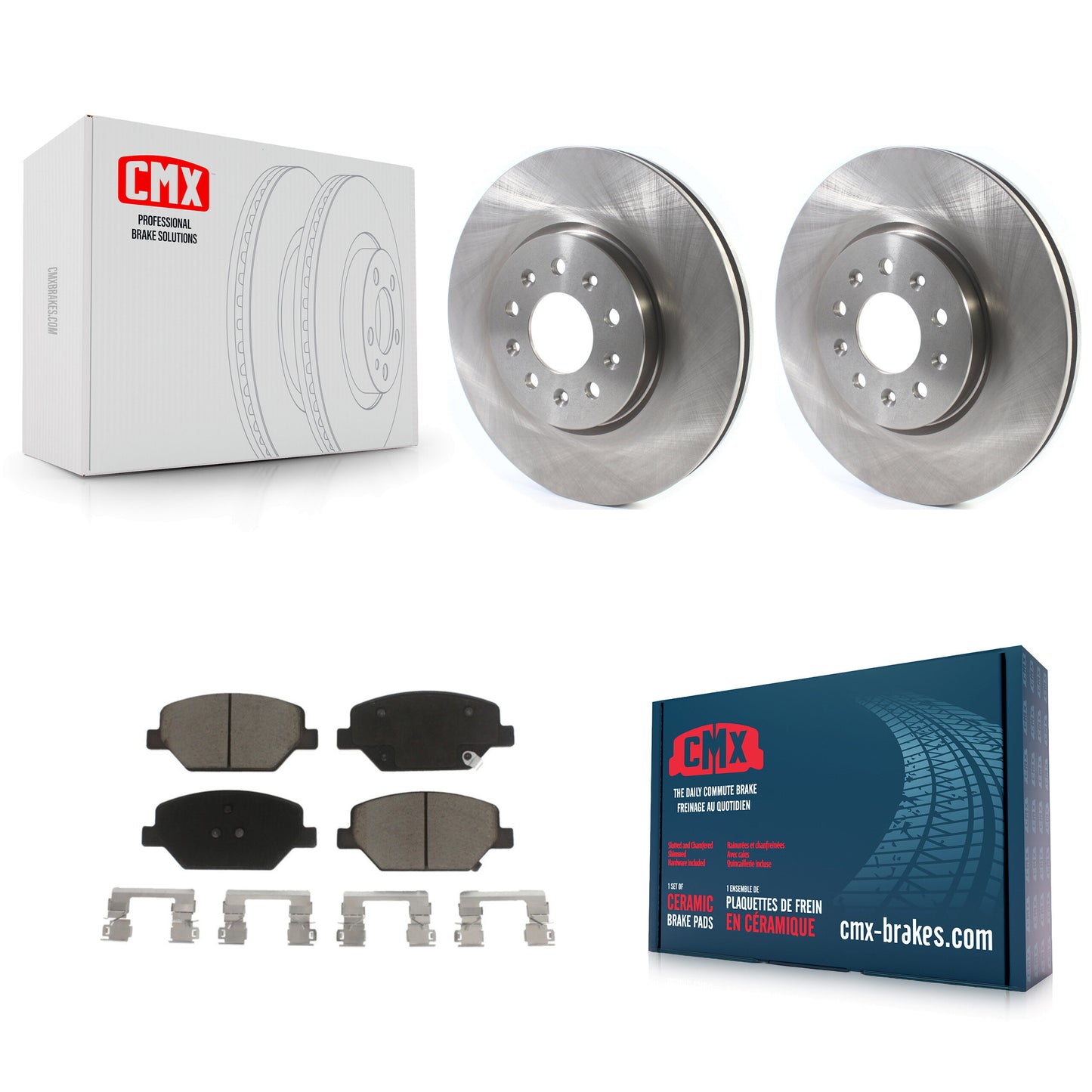 [Avant] Kit de Disque et plaquette (céramique) de frein pour Chevrolet Equinox GMC Terrain Buick Envision LaCrosse Regal Sportback TourX K8C-100148