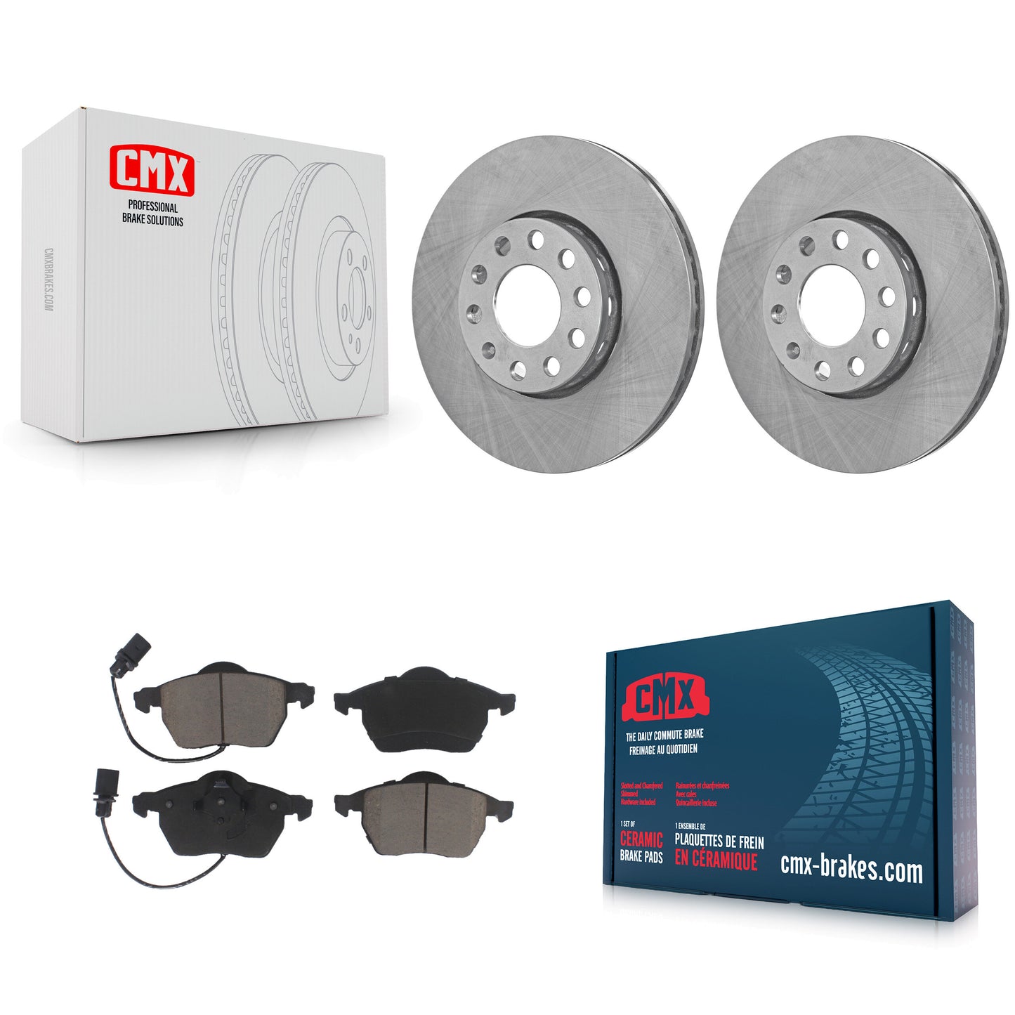 [Avant] Kit de Disque et plaquette (céramique) de frein pour Volkswagen Passat Audi A4 Quattro A6 K8C-100224