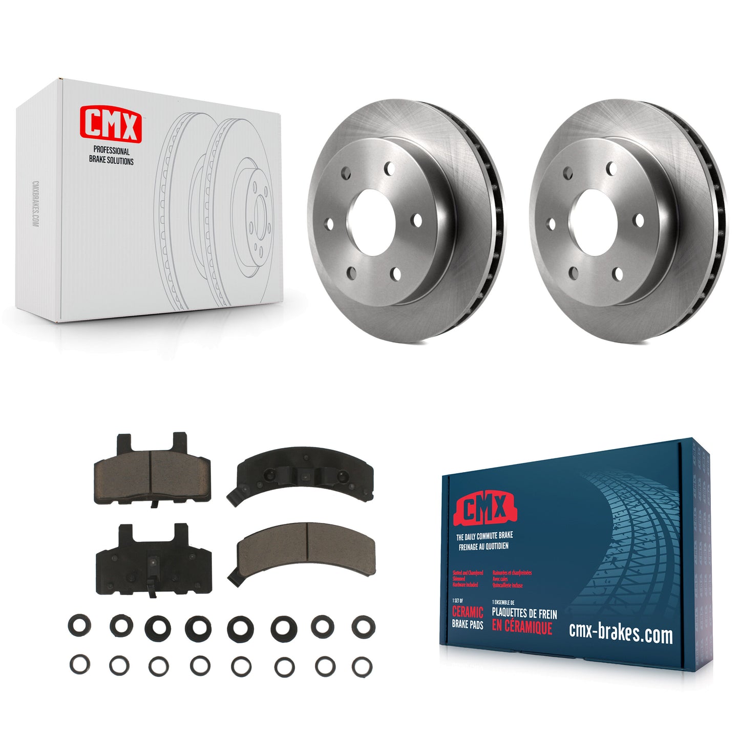 [Avant] Kit de Disque et plaquette (céramique) de frein pour Chevrolet K1500 GMC Tahoe K2500 Suburban Yukon Cadillac Escalade Blazer K8C-100249
