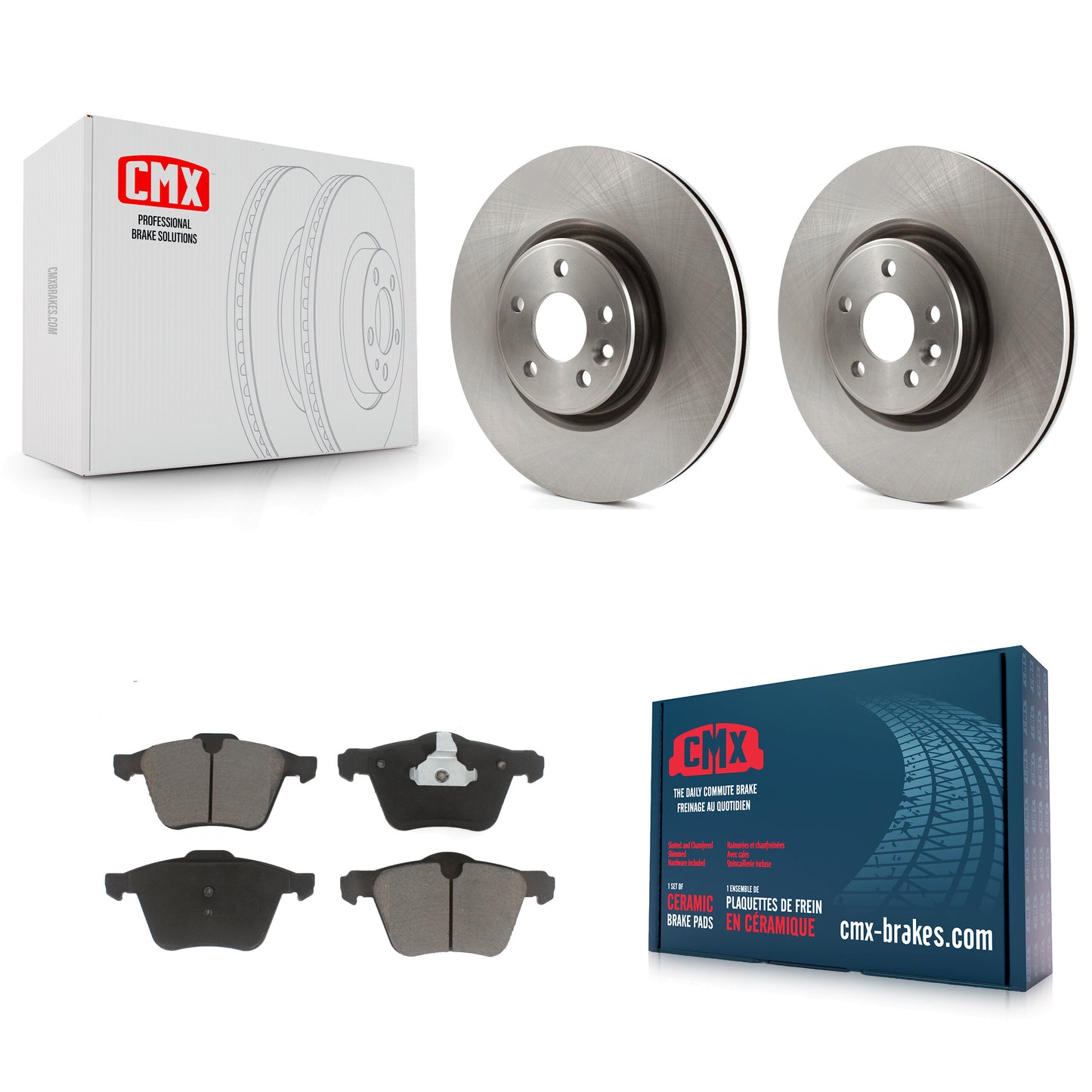 [Avant] Kit de Disque et plaquette (céramique) de frein pour Volvo S60 XC70 S80 V60 V70 avec 336mm Diameter Rotor K8C-100268