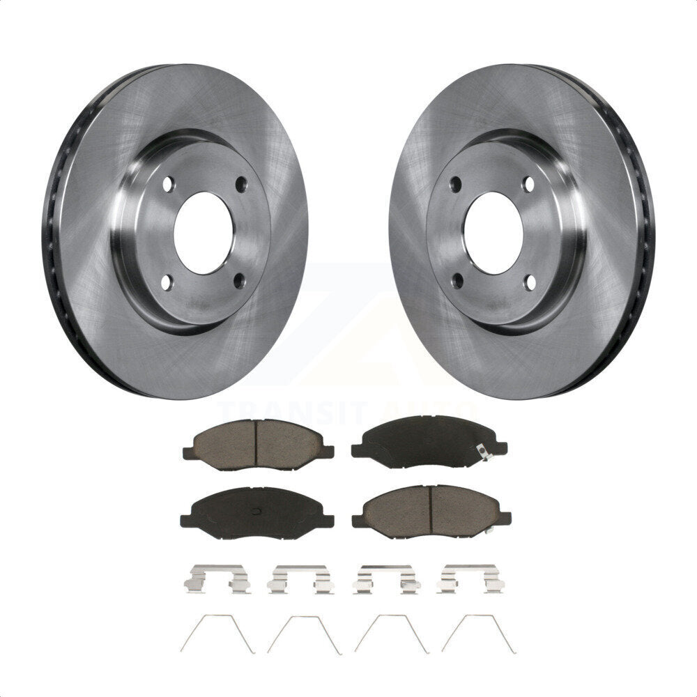 [Avant] Kit de Disque et plaquette (céramique) de frein pour 2008 Nissan Versa 4-Wheel ABS K8C-100357 par Transit Auto