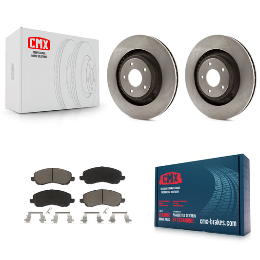 [Avant] Kit de Disque et plaquette (céramique) de frein pour 2012 Chrysler 200 Dodge Avenger avec 340mm Diameter Rotor K8C-100470