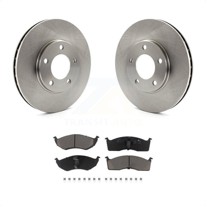 [Avant] Kit de Disque et plaquette (céramique) de frein pour 1996 Dodge Grand Caravan Plymouth Chrysler Town & Country Voyager avec 15" Factory Wheels or 16" K8C-100495 par Transit Auto