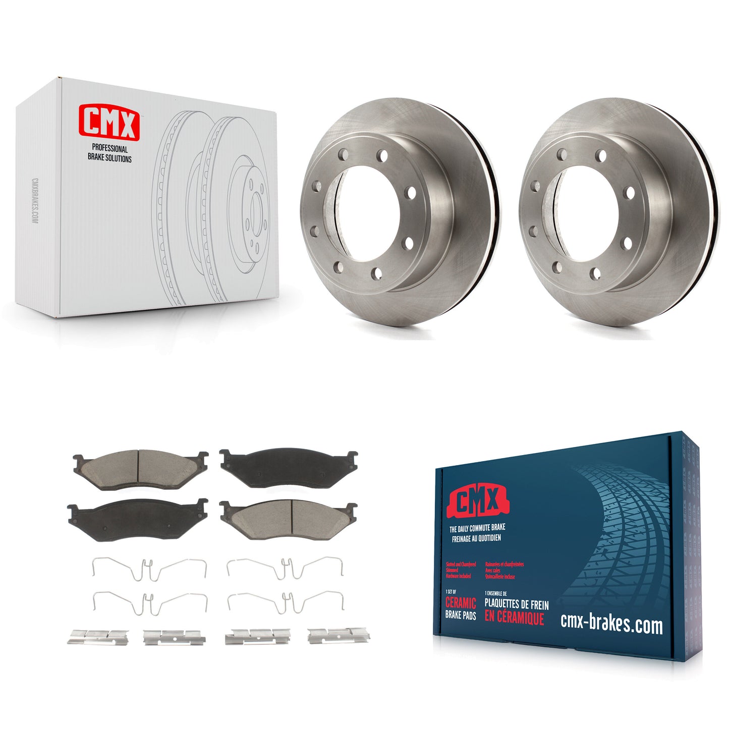 [Avant] Kit de Disque et plaquette (céramique) de frein pour Ford F-550 Super Duty F-450 K8C-100543
