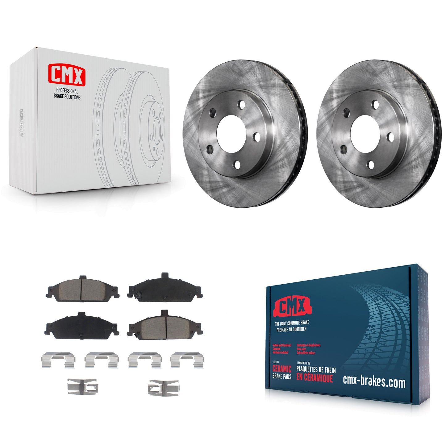 [Avant] Kit de Disque et plaquette (céramique) de frein pour Chevrolet Pontiac Grand Am Malibu Oldsmobile Alero Classic Cutlass K8C-100619