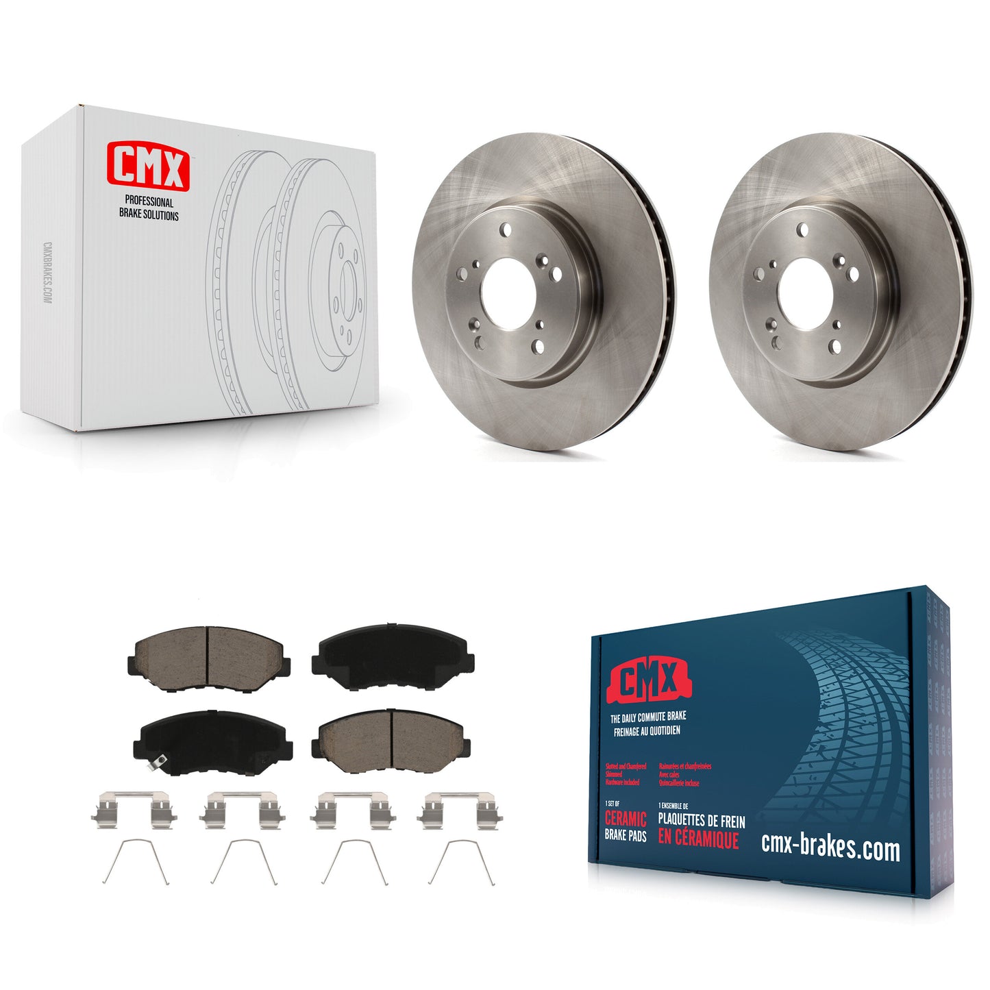 [Avant] Kit de Disque et plaquette (céramique) de frein pour 2015 Honda Civic EX avec Manual transmission K8C-100635