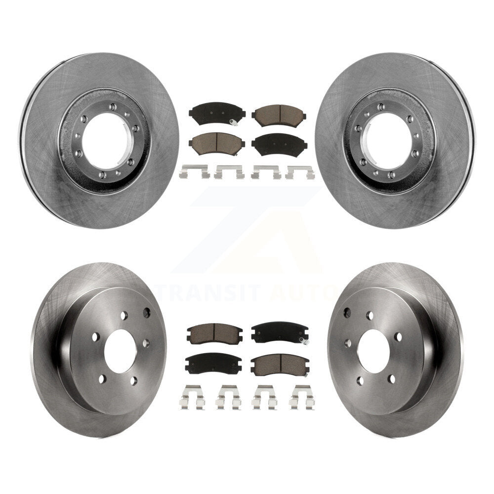 [Avant + Arrière] Kit de Disque et plaquette (céramique) de frein pour 2002-2004 Pontiac Montana FWD avec rear brakes K8C-100726