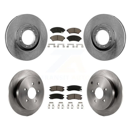 [Avant + Arrière] Kit de Disque et plaquette (céramique) de frein pour 2002-2004 Pontiac Montana FWD avec rear brakes K8C-100726