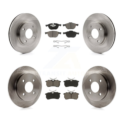 [Avant + Arrière] Kit de Disque et plaquette (céramique) de frein pour 2004 Ford Focus LX Mid High SE ZTS ZTW ZX3 ZX5 From 04 05 K8C-100761