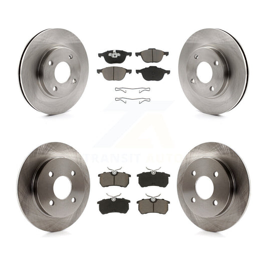 [Avant + Arrière] Kit de Disque et plaquette (céramique) de frein pour 2004 Ford Focus LX Mid High SE ZTS ZTW ZX3 ZX5 From 04 05 K8C-100761