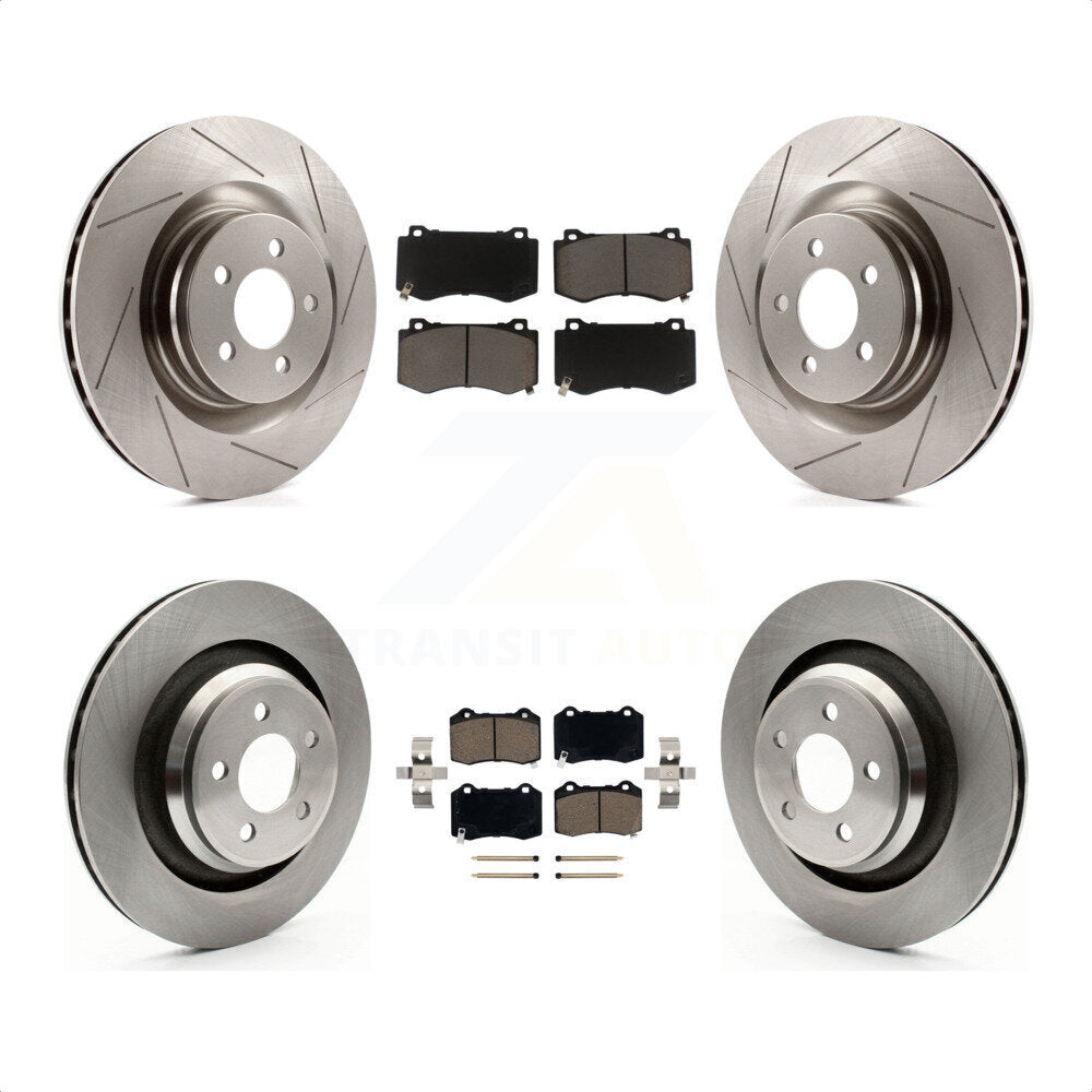 [Avant + Arrière] Kit de Disque et plaquette (céramique) de frein pour Dodge Charger Chrysler 300 Challenger Magnum K8C-100765 par Transit Auto