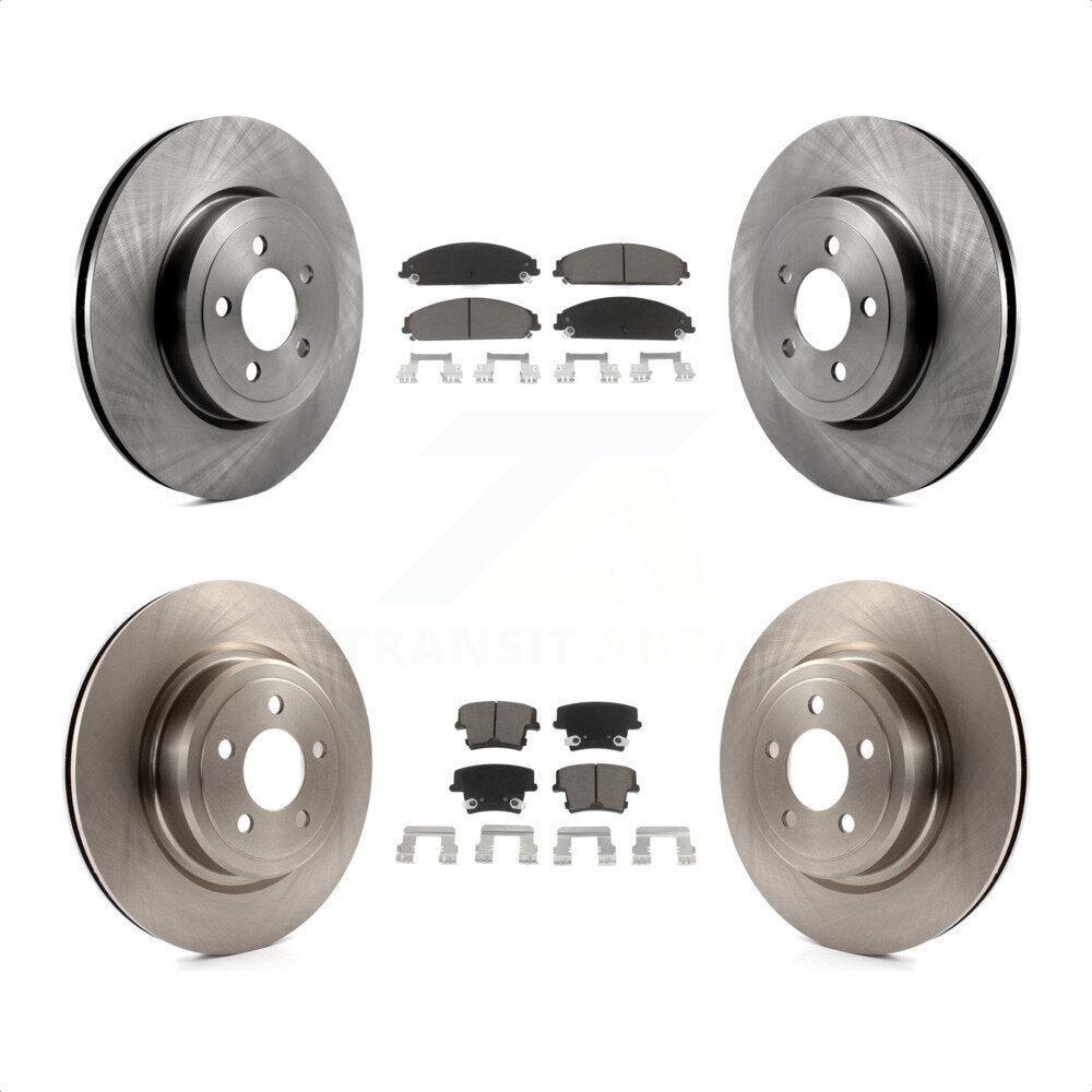 [Avant + Arrière] Kit de Disque et plaquette (céramique) de frein pour Dodge Charger avec Police Package K8C-100768 par Transit Auto
