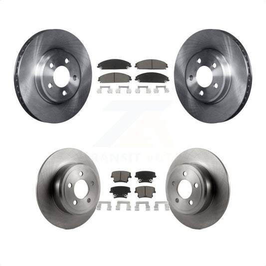 [Avant + Arrière] Kit de Disque et plaquette (céramique) de frein pour 2019-2021 Chrysler 300 RWD avec 5.7L K8C-100770 par Transit Auto