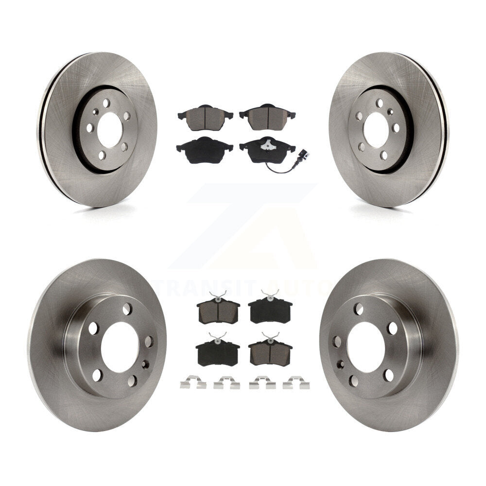 [Avant + Arrière] Kit de Disque et plaquette (céramique) de frein pour 2007-2010 Volkswagen Beetle avec 288mm Diameter Rotor K8C-100773