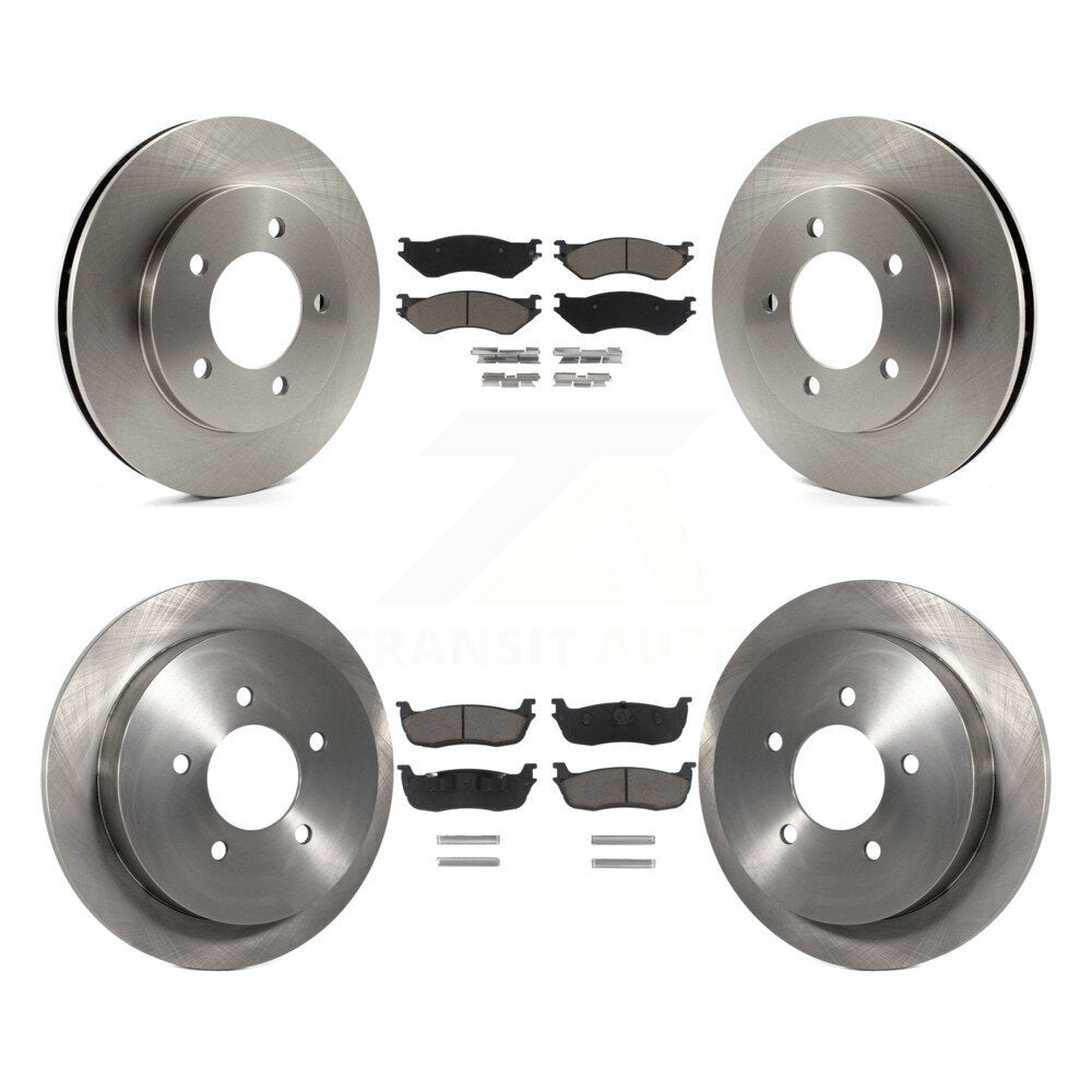 [Avant + Arrière] Kit de Disque et plaquette (céramique) de frein pour 1999-2001 Ford Expedition Lincoln Navigator avec 14mm Wheel Lugs 4WD K8C-100788