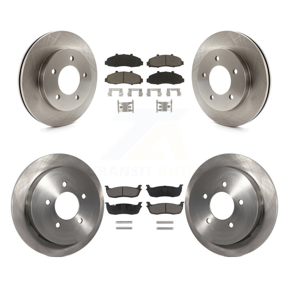 [Avant + Arrière] Kit de Disque et plaquette (céramique) de frein pour Ford F-150 Heritage avec 5 Lug Wheels 4WD K8C-100790