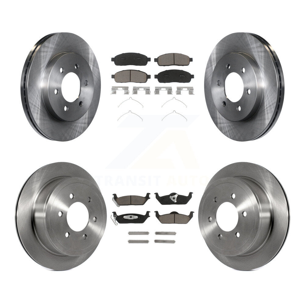 [Avant + Arrière] Kit de Disque et plaquette (céramique) de frein pour Ford F-150 Lincoln Mark LT 4WD K8C-100796