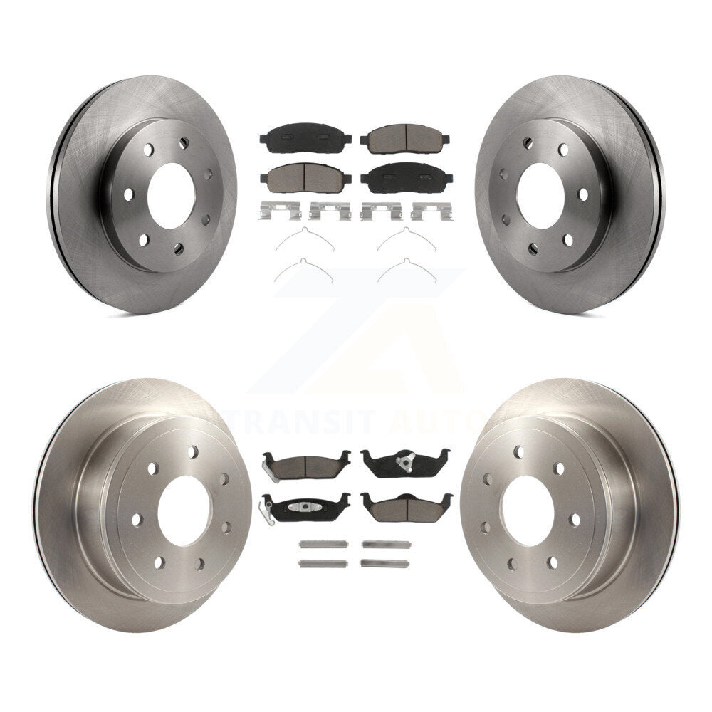 [Avant + Arrière] Kit de Disque et plaquette (céramique) de frein pour Ford F-150 Lincoln Mark LT 4WD K8C-100797