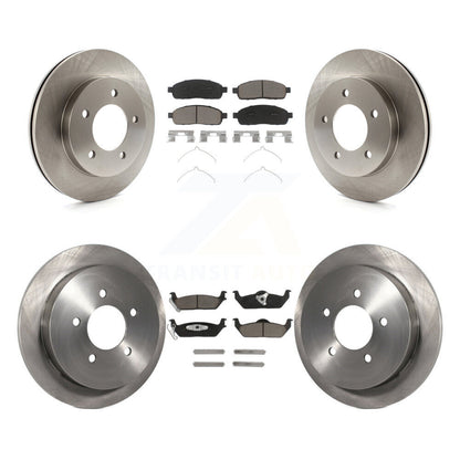 [Avant + Arrière] Kit de Disque et plaquette (céramique) de frein pour 2004 Ford F-150 4WD avec 5 Lug Wheels 11th Digit Of Vin Is C K8C-100798