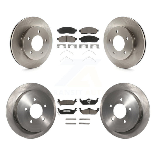 [Avant + Arrière] Kit de Disque et plaquette (céramique) de frein pour 2004 Ford F-150 4WD avec 5 Lug Wheels 11th Digit Of Vin Is C K8C-100798
