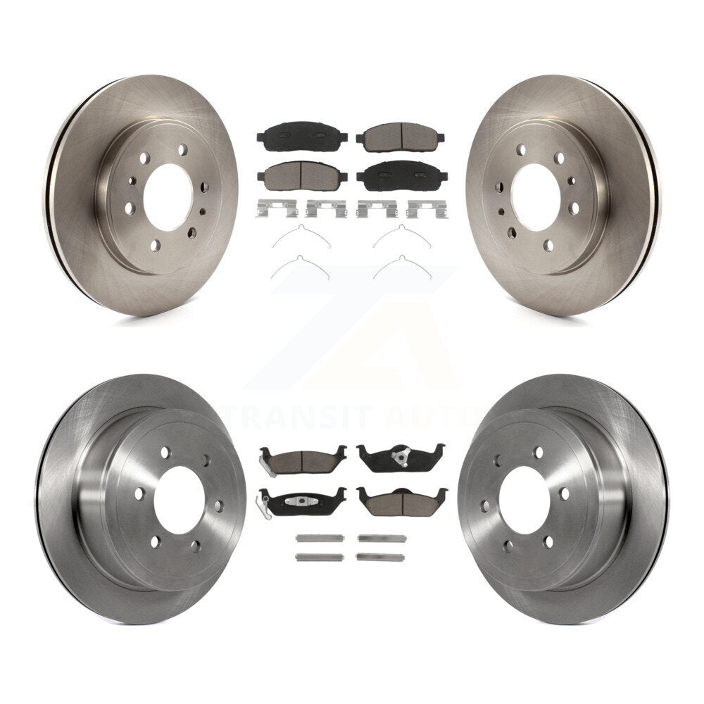 [Avant + Arrière] Kit de Disque et plaquette (céramique) de frein pour 2009 Ford F-150 avec 6 Lug Wheels K8C-100800