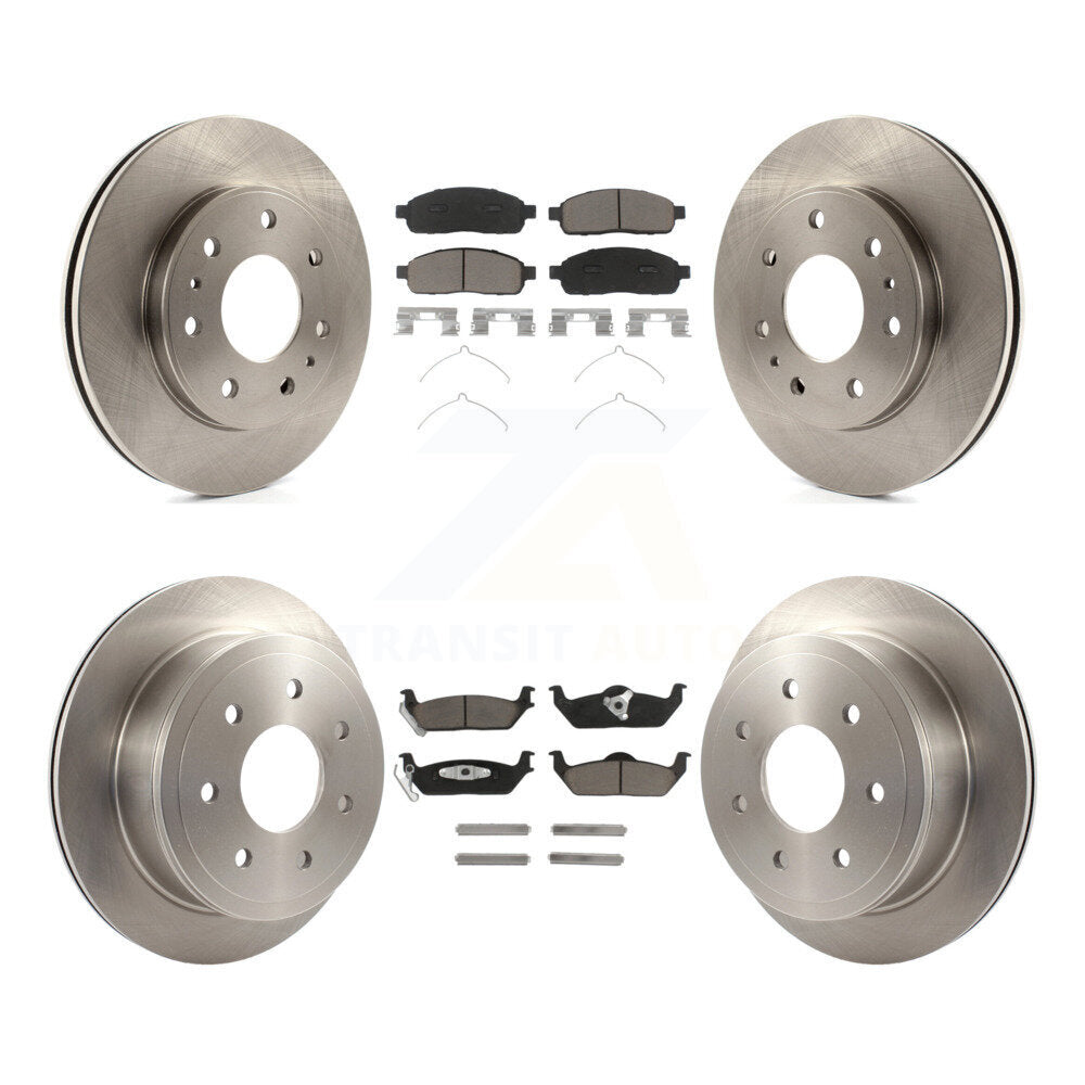 [Avant + Arrière] Kit de Disque et plaquette (céramique) de frein pour 2009 Ford F-150 avec 7 Lug Wheels K8C-100801