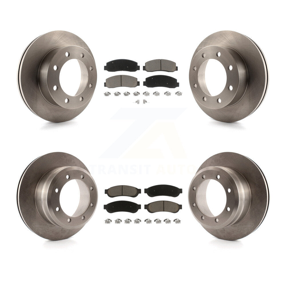 [Avant + Arrière] Kit de Disque et plaquette (céramique) de frein pour 2005-2007 Ford F-350 Super Duty 4WD avec Dual Wheels K8C-100805