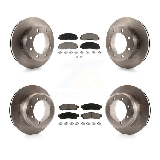 [Avant + Arrière] Kit de Disque et plaquette (céramique) de frein pour 2005-2007 Ford F-350 Super Duty 4WD avec Dual Wheels K8C-100805