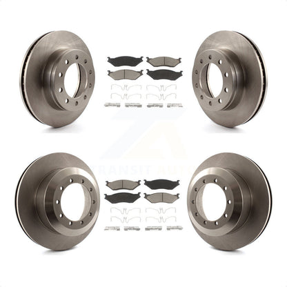 [Avant + Arrière] Kit de Disque et plaquette (céramique) de frein pour Ford F-450 Super Duty F-550 International CF500 CF600 K8C-100846 par Transit Auto