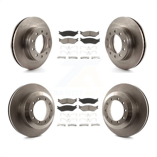 [Avant + Arrière] Kit de Disque et plaquette (céramique) de frein pour Ford F-450 Super Duty F-550 International CF500 CF600 K8C-100846 par Transit Auto