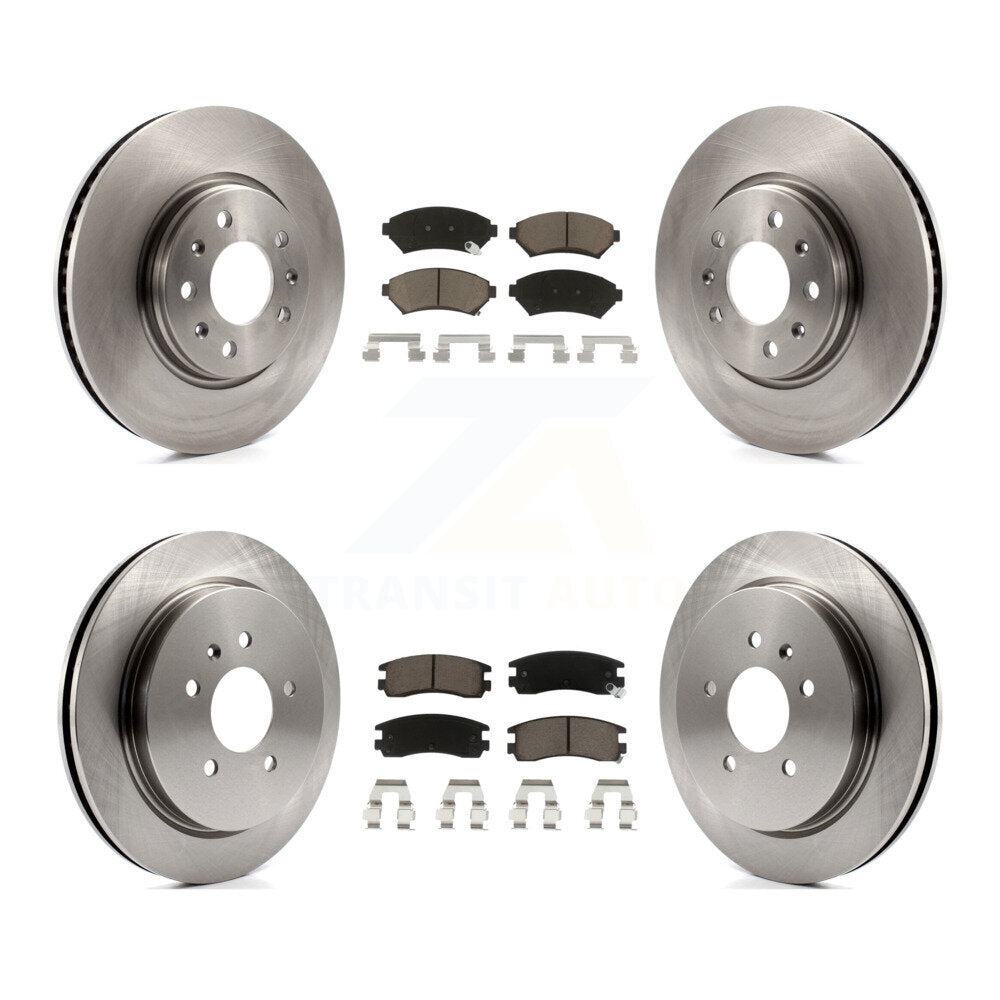 [Avant + Arrière] Kit de Disque et plaquette (céramique) de frein pour 2003-2004 Cadillac Seville avec Vented Rotor K8C-100856
