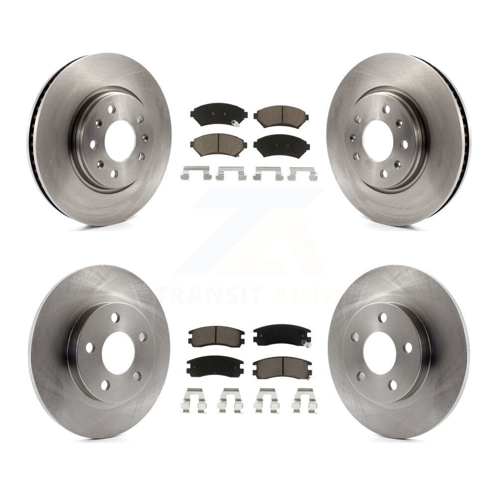[Avant + Arrière] Kit de Disque et plaquette (céramique) de frein pour 2003-2004 Cadillac Seville avec Solid Rotor K8C-100857