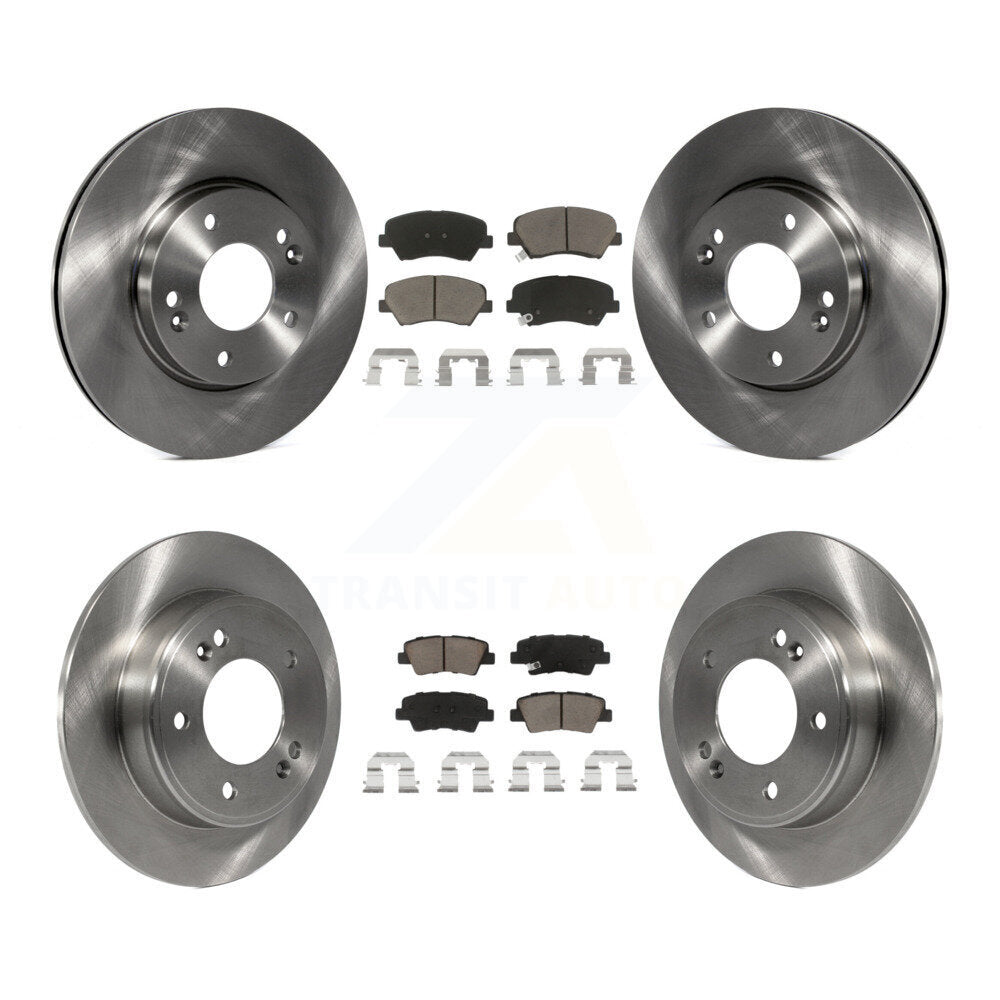 [Avant + Arrière] Kit de Disque et plaquette (céramique) de frein pour Hyundai Elantra Kia Forte Veloster GT Forte5 Coupe Koup K8C-100867