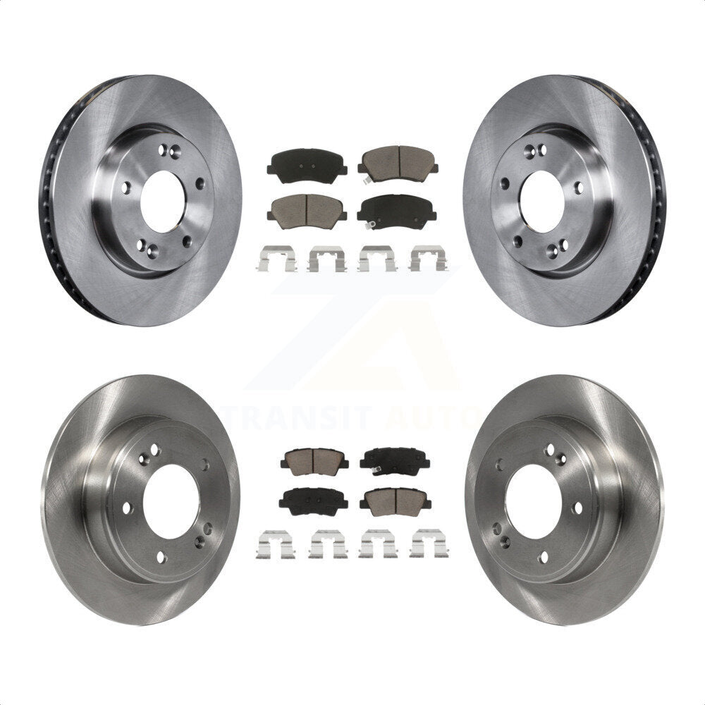 [Avant + Arrière] Kit de Disque et plaquette (céramique) de frein pour 2014 Kia Forte5 EX K8C-100869 par Transit Auto