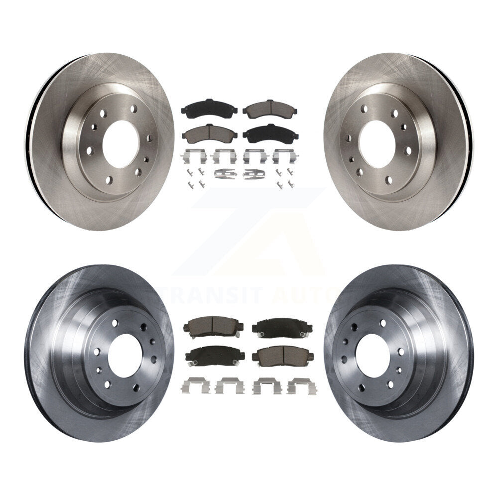[Avant + Arrière] Kit de Disque et plaquette (céramique) de frein pour Chevrolet Trailblazer GMC Envoy Buick Rainier Oldsmobile Bravada Isuzu Ascender K8C-100931