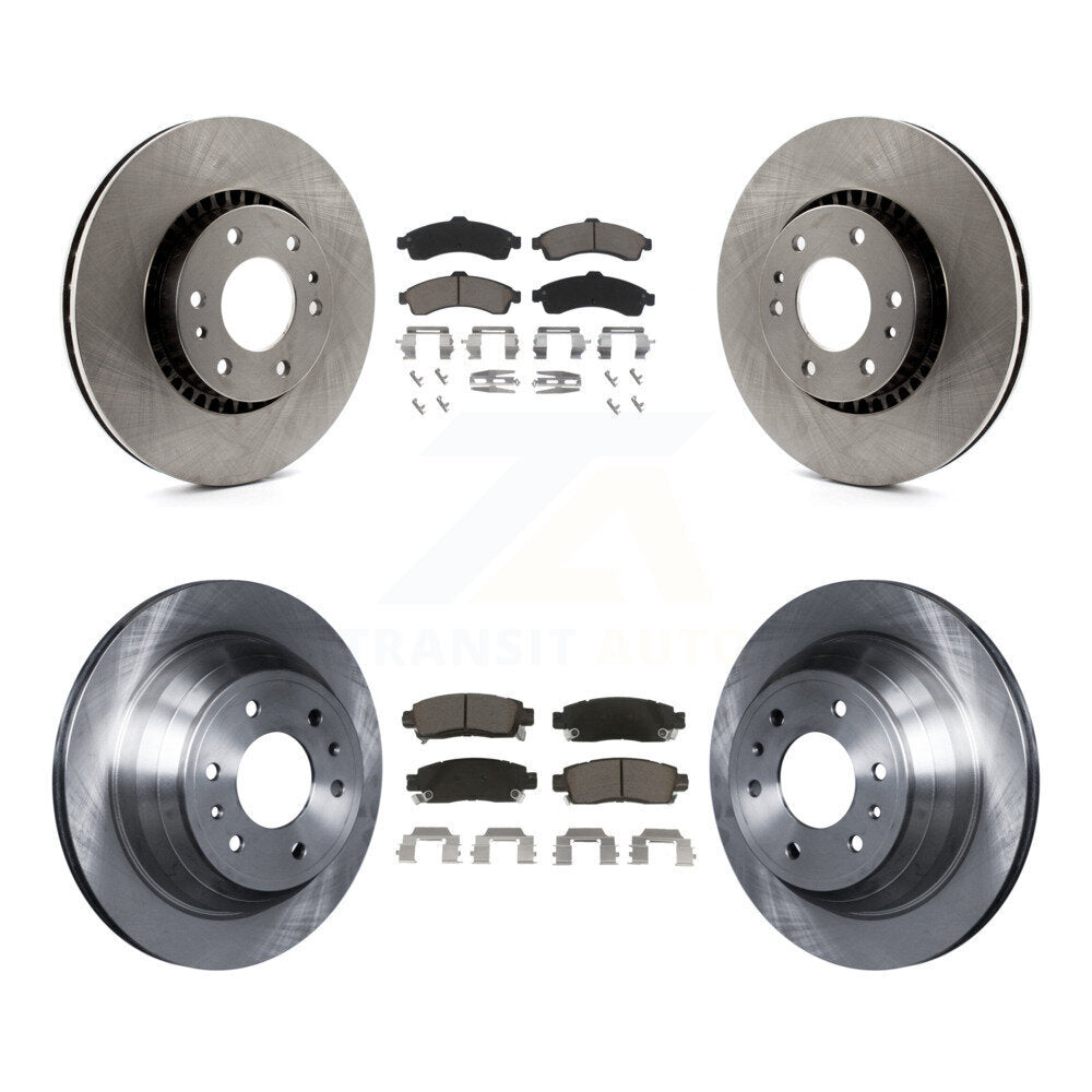 [Avant + Arrière] Kit de Disque et plaquette (céramique) de frein pour Chevrolet Trailblazer GMC EXT Envoy XL Buick Rainier XUV SSR Isuzu Ascender Saab 9-7x K8C-100932