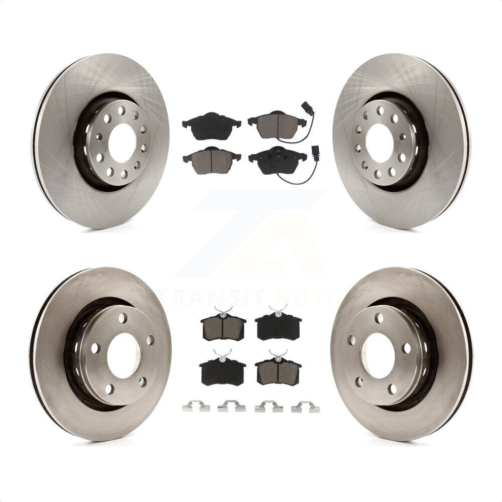 [Avant + Arrière] Kit de Disque et plaquette (céramique) de frein pour 2002-2003 Audi S6 avec 312mm Diameter Rotor K8C-100967 par Transit Auto