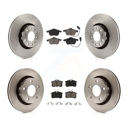[Avant + Arrière] Kit de Disque et plaquette (céramique) de frein pour 2002-2003 Audi S6 avec 312mm Diameter Rotor K8C-100967 par Transit Auto