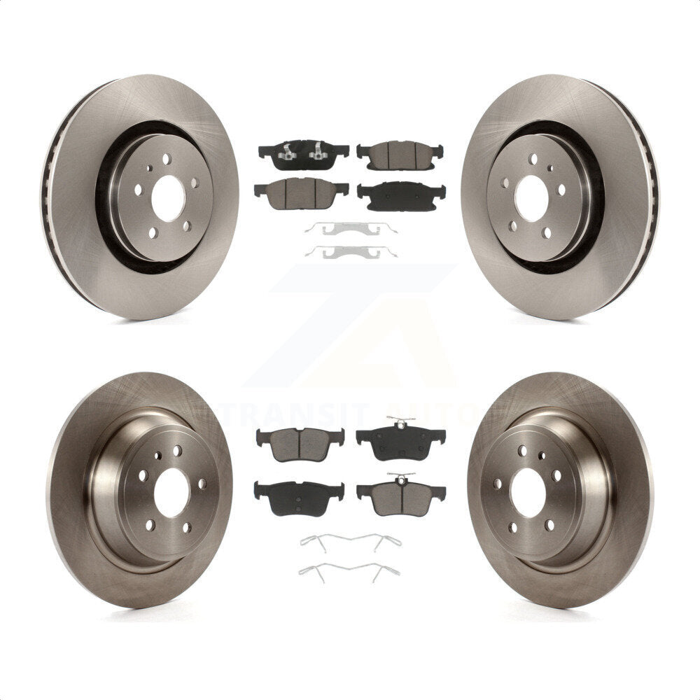 [Avant + Arrière] Kit de Disque et plaquette (céramique) de frein pour 2017 Lincoln MKX avec 14mm Wheel Lugs K8C-100993 par Transit Auto