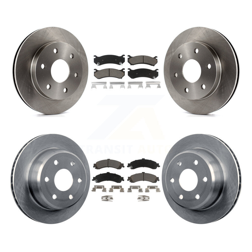 [Avant + Arrière] Kit de Disque et plaquette (céramique) de frein pour Chevrolet Silverado 1500 GMC Tahoe Sierra Suburban Yukon Avalanche XL Cadillac Escalade ESV EXT K8C-100996