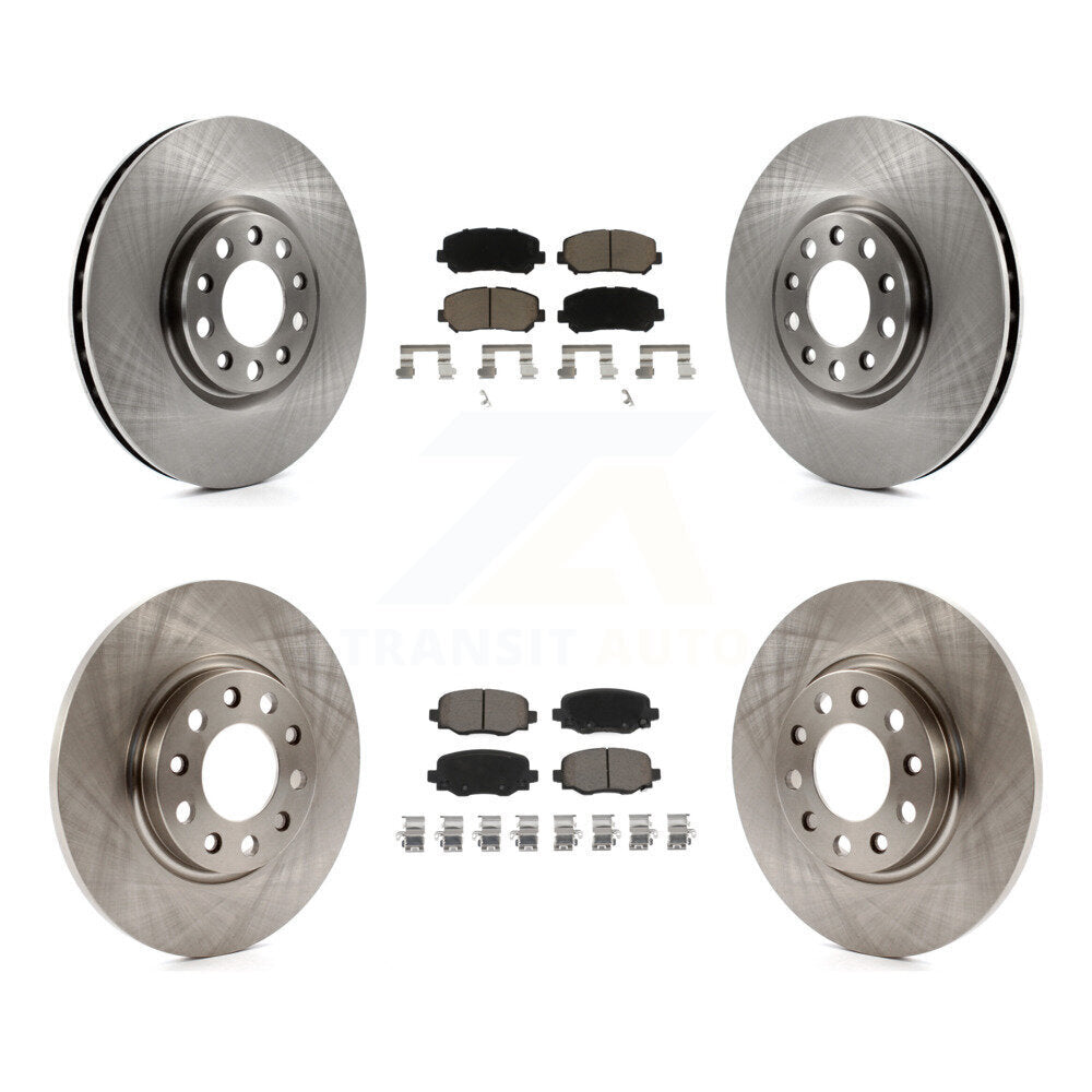 [Avant + Arrière] Kit de Disque et plaquette (céramique) de frein pour 2015-2017 Chrysler 200 avec 305mm Diameter Rotor K8C-100998
