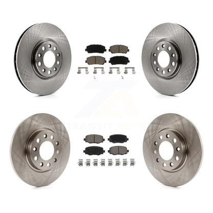 [Avant + Arrière] Kit de Disque et plaquette (céramique) de frein pour 2015-2017 Chrysler 200 avec 305mm Diameter Rotor K8C-100998