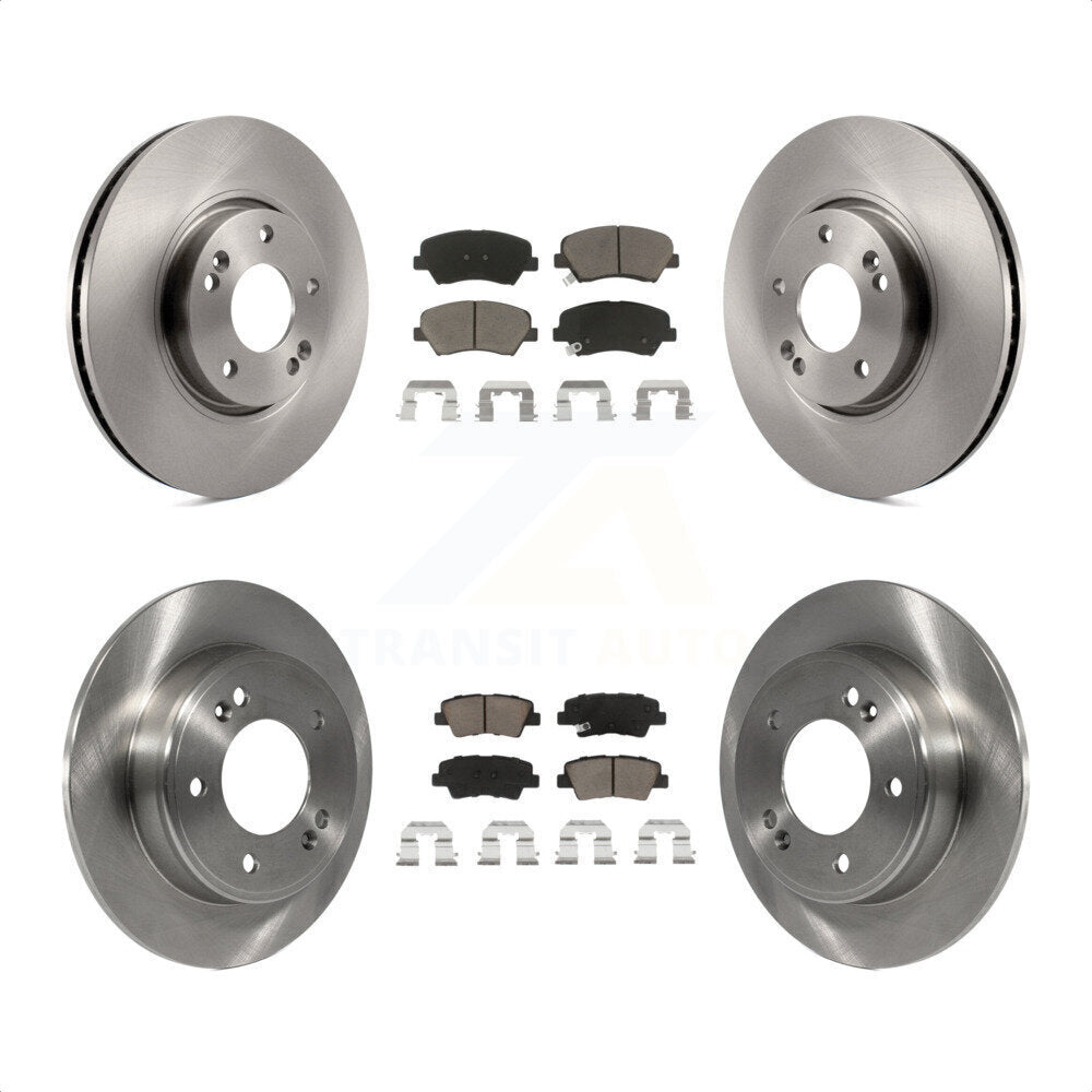 [Avant + Arrière] Kit de Disque et plaquette (céramique) de frein pour 2015 Hyundai Veloster Tech RE FLEX SE K8C-101021 par Transit Auto