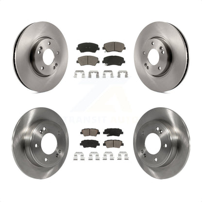 [Avant + Arrière] Kit de Disque et plaquette (céramique) de frein pour 2015 Hyundai Veloster Tech RE FLEX SE K8C-101021 par Transit Auto